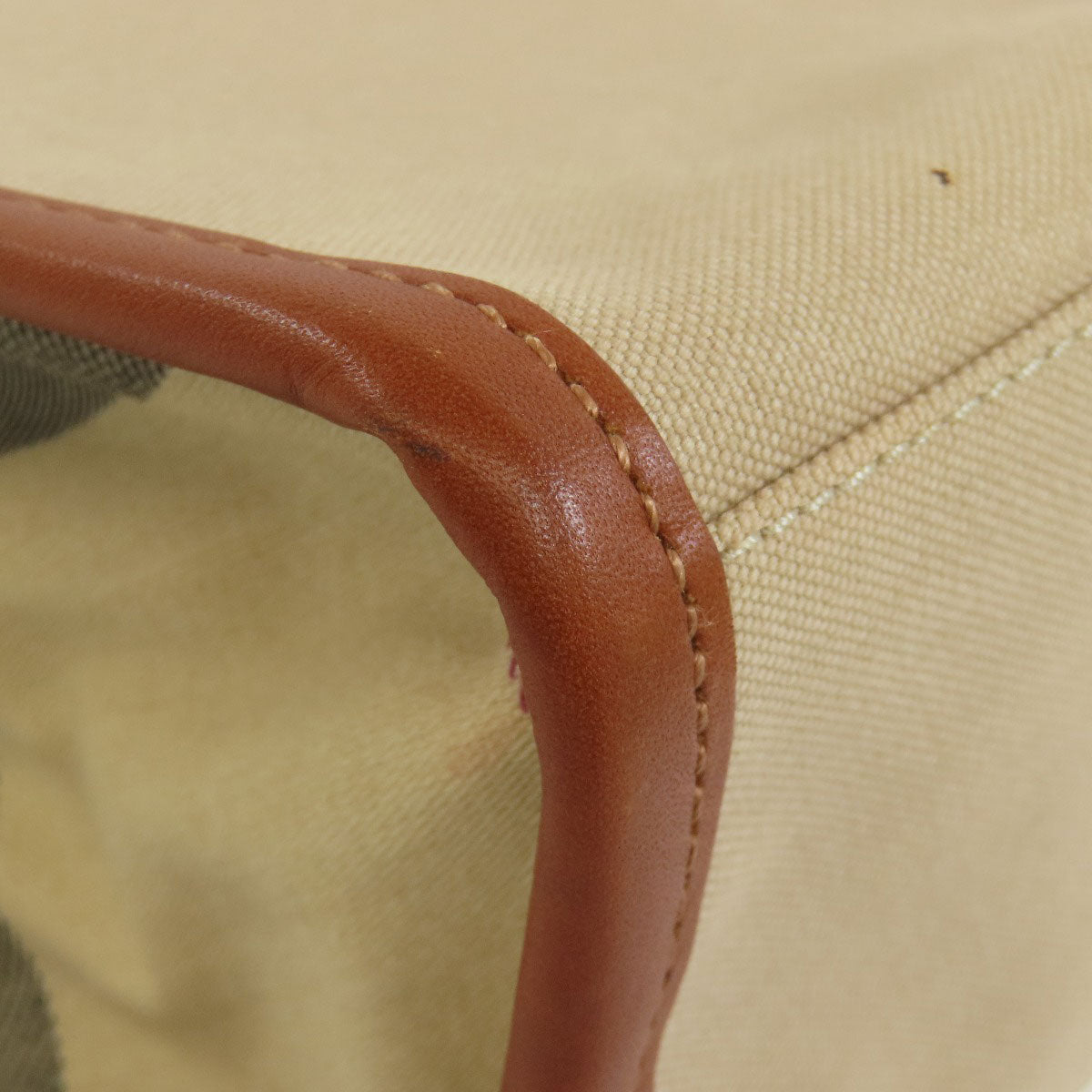 BURBERRY Tote Bag canvas Brown logo Women Used Authentic