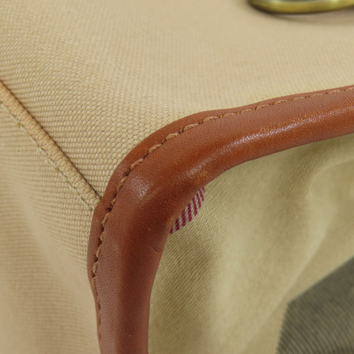 BURBERRY Tote Bag canvas Brown logo Women Used Authentic