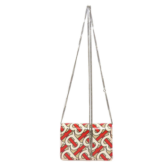 BURBERRY Bifold Wallet PVC beige Logo motif Women Used Authentic