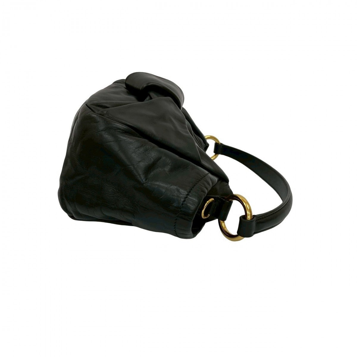 PRADA Shoulder Bag leather black