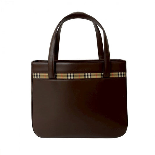 BURBERRY Handbag leather Brown