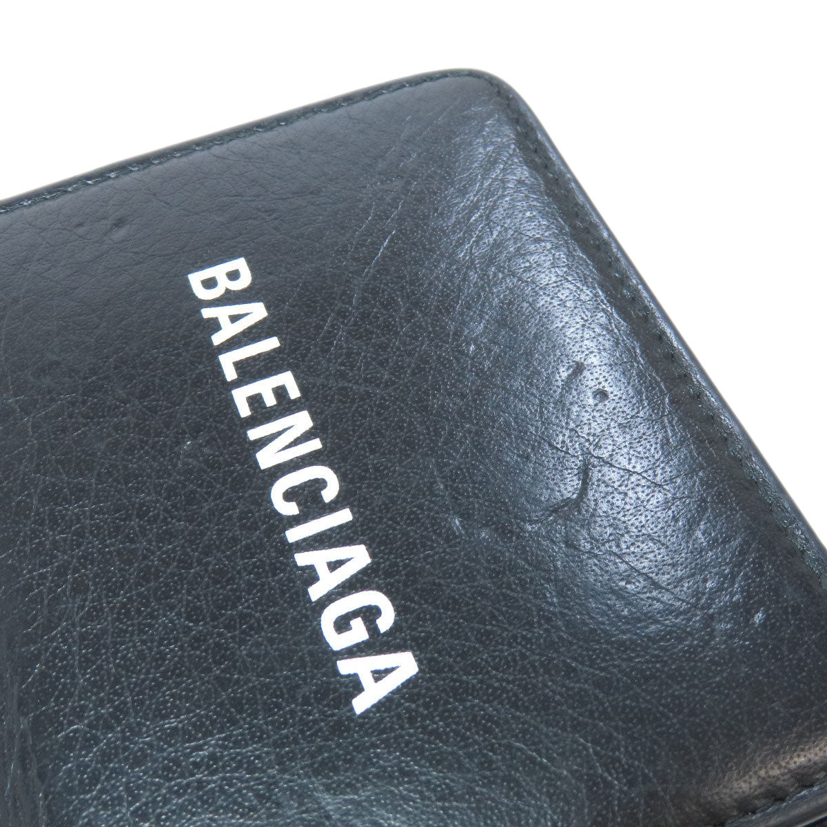BALENCIAGA Bifold Wallet 551933 leather black Every day Women(Unisex) Used Authentic