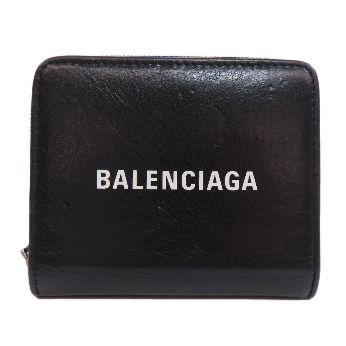 BALENCIAGA Bifold Wallet 551933 leather black Every day Women(Unisex) Used Authentic