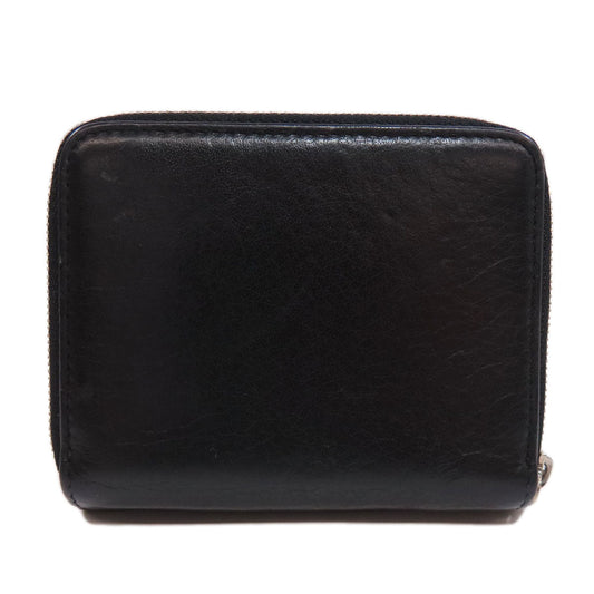 BALENCIAGA Bifold Wallet 551933 leather black Every day Women(Unisex) Used Authentic