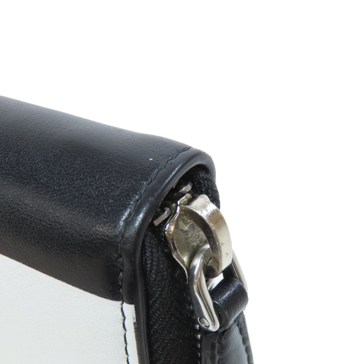 PRADA Long Wallet Purse leather black Zip Around Women Used Authentic