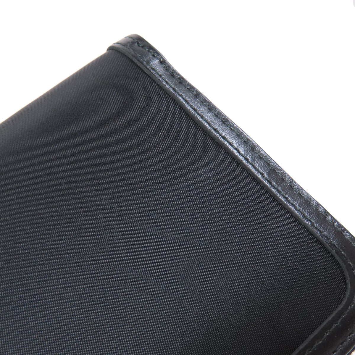 PRADA Long Wallet Purse Nylon black logoMetal Women Used Authentic