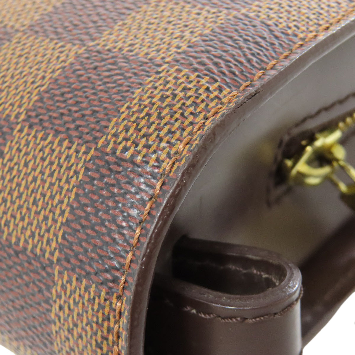 LOUIS VUITTON business bag N51993 Damier canvas Brown Saint Louis Women Used Authentic