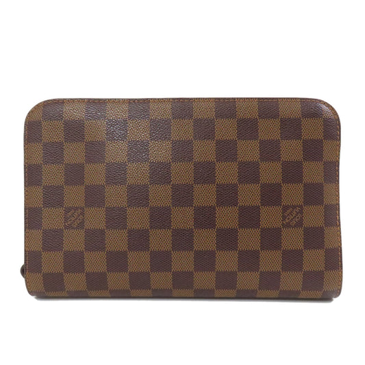 LOUIS VUITTON business bag N51993 Damier canvas Brown Saint Louis Women Used Authentic