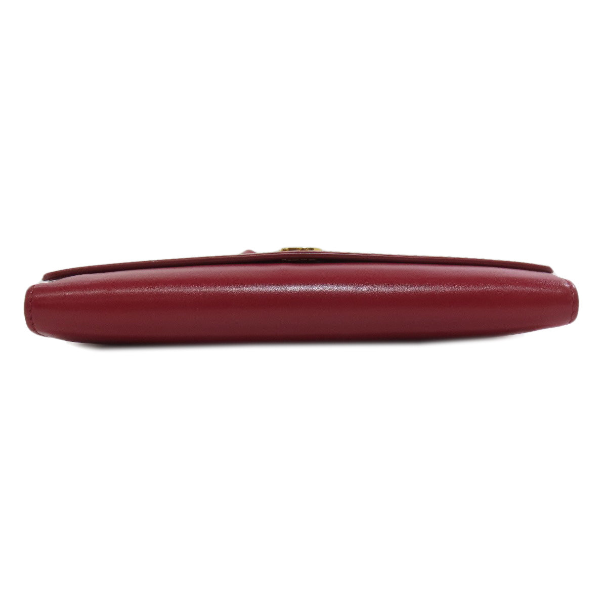 BURBERRY Long Wallet Purse leather Red Shoulder wallet Women Used Authentic