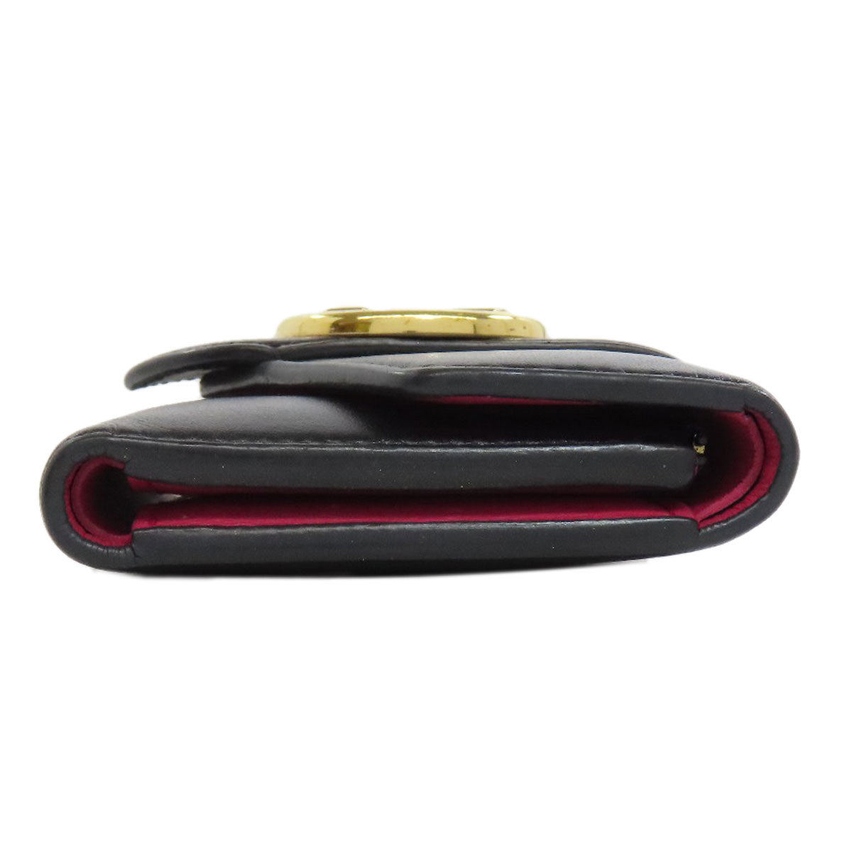 LOUIS VUITTON Bifold Wallet M69176 leather black Portefeuille LV Pont Neuf Women Used Authentic