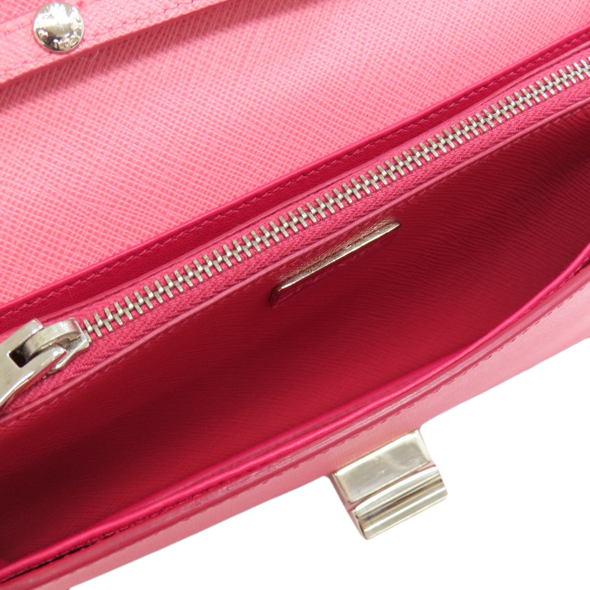 PRADA Shoulder Bag BT1020 Safiano pink logo