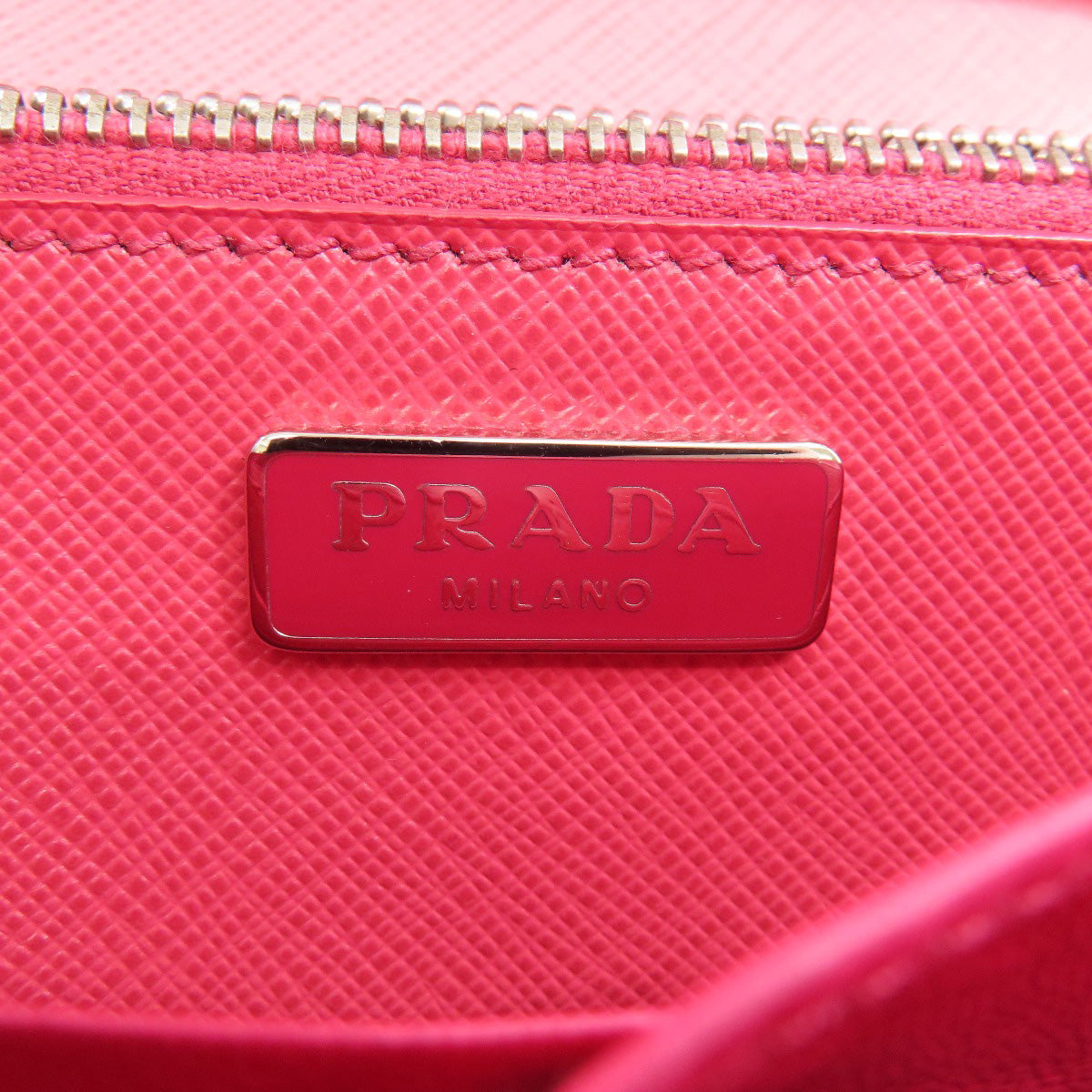 PRADA Shoulder Bag BT1020 Safiano pink logo