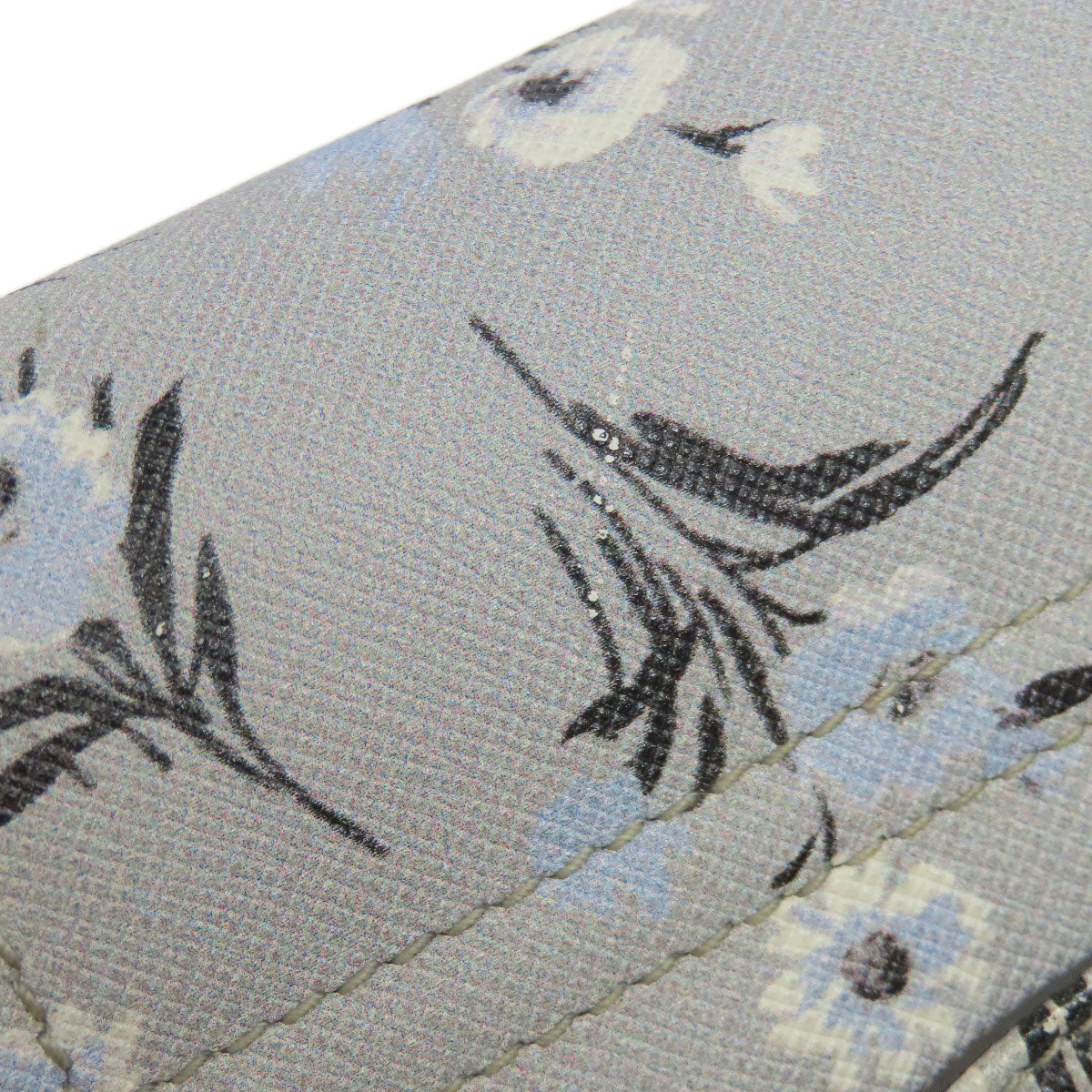 PRADA Shoulder Bag PVC gray Flower motif Women Used Authentic
