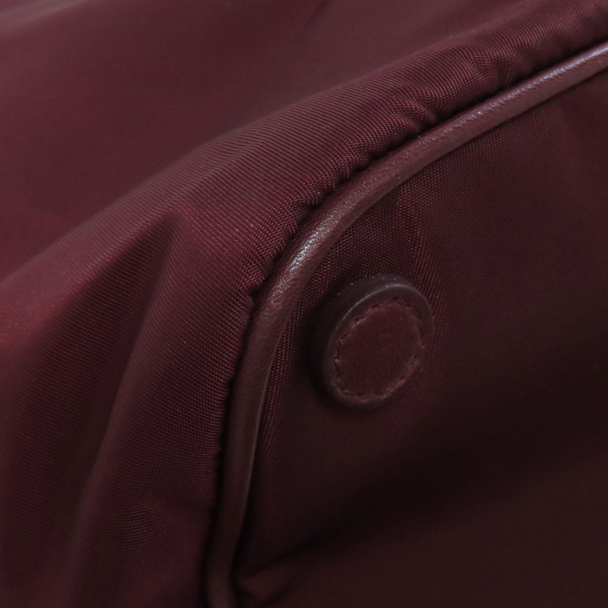 PRADA Handbag 1BG068 Nylon Red Ribbon motif 2WAY Women Used Authentic