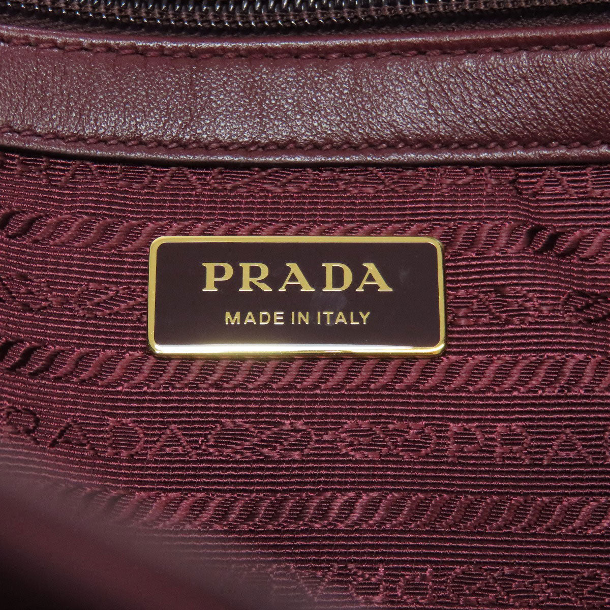 PRADA Handbag 1BG068 Nylon Red Ribbon motif 2WAY Women Used Authentic