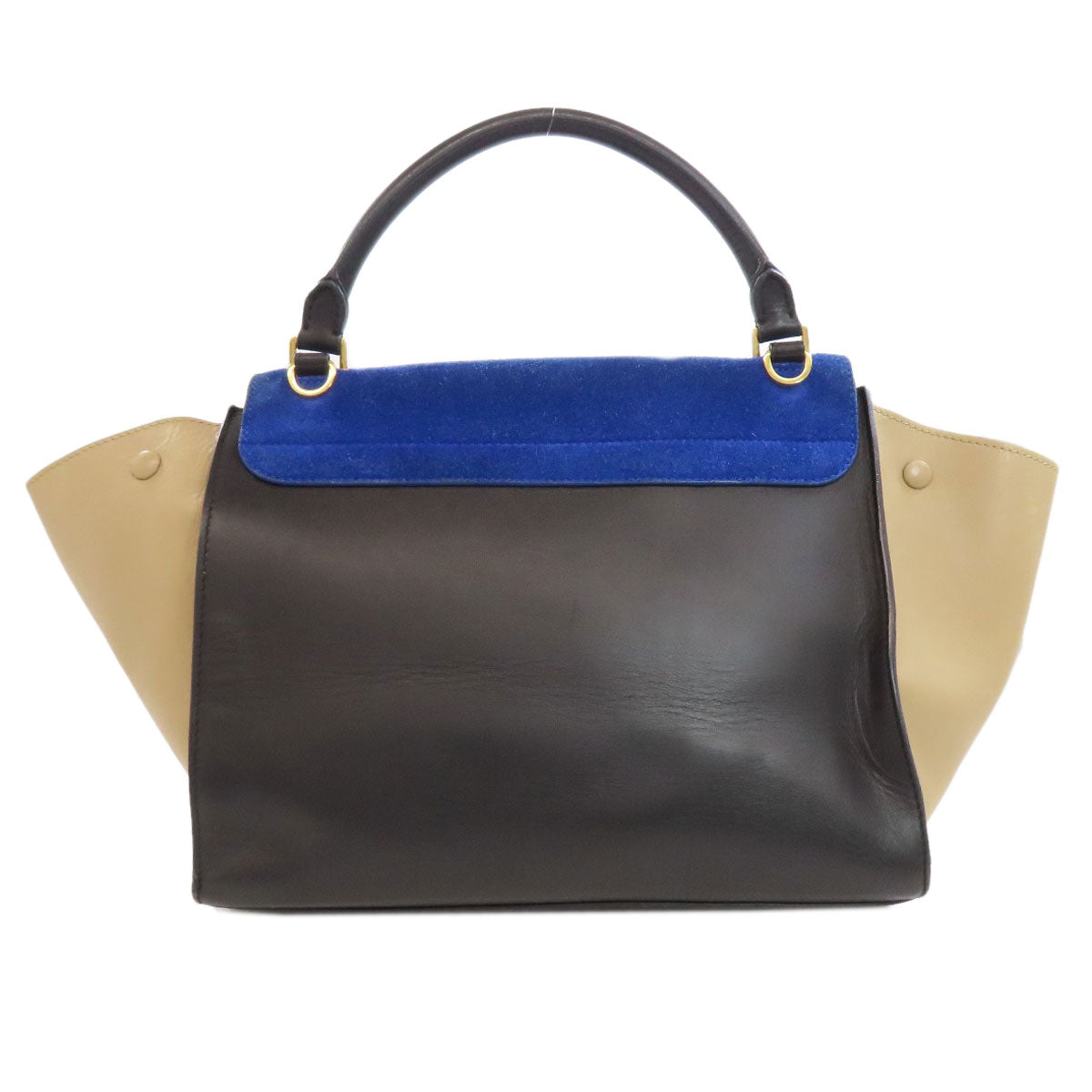 CELINE Handbag Calfskin, suede multicolor Trapeze 2WAY Women Used Authentic