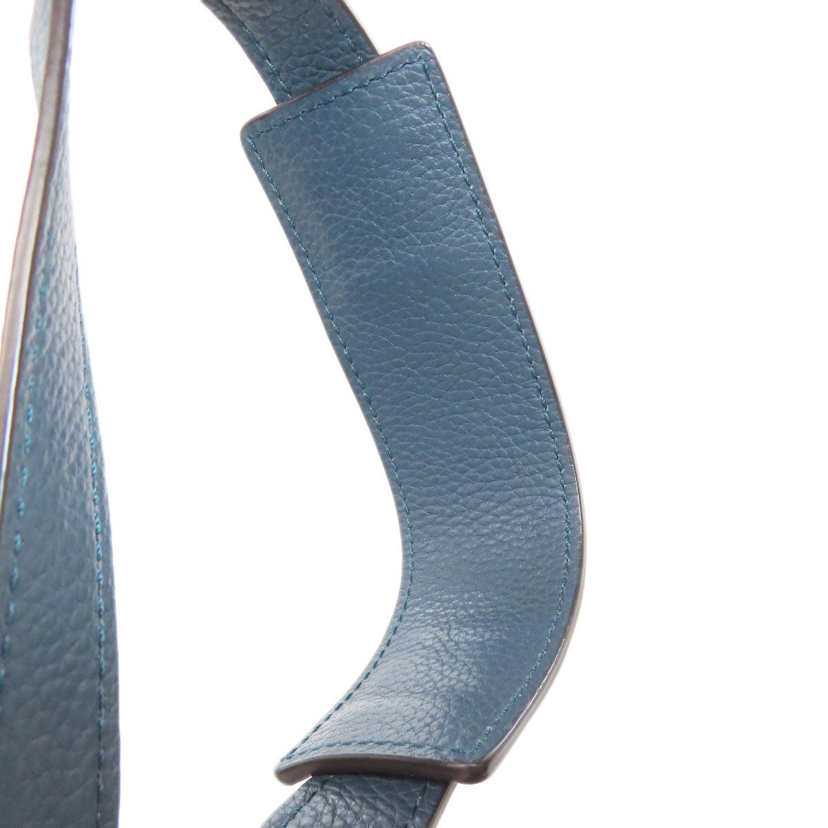 CELINE Handbag leather Navy Trapeze 2WAY Women Used Authentic