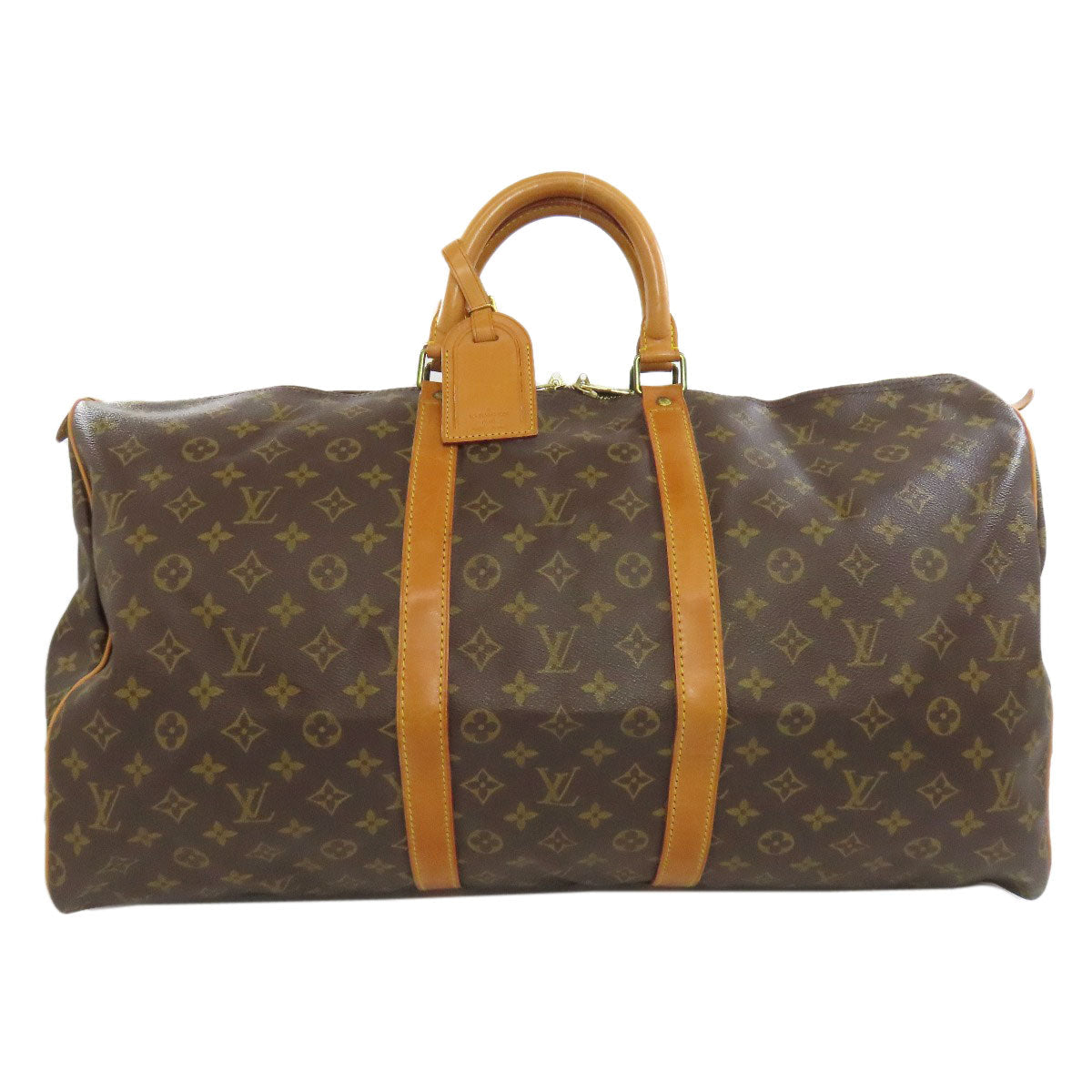 LOUIS VUITTON Boston Duffel bag M41424 Monogram canvas Brown Keepall 55 mens(Unisex) Used Authentic