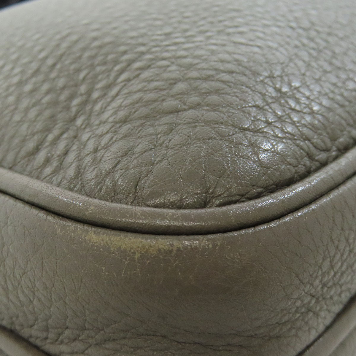 PRADA Shoulder Bag VA1034 leather gray logoMetal Women Used Authentic