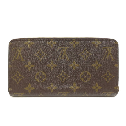 LOUIS VUITTON Long Wallet Purse M42616 Monogram canvas Brown Zippy wallet Women Used Authentic