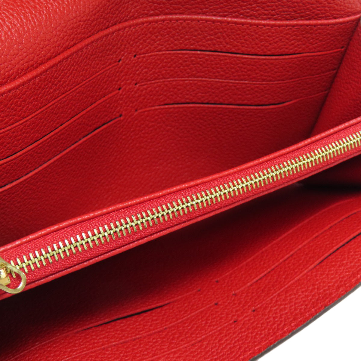 LOUIS VUITTON Long Wallet Purse M61181 Ann Platt Red Portefeuille Sara