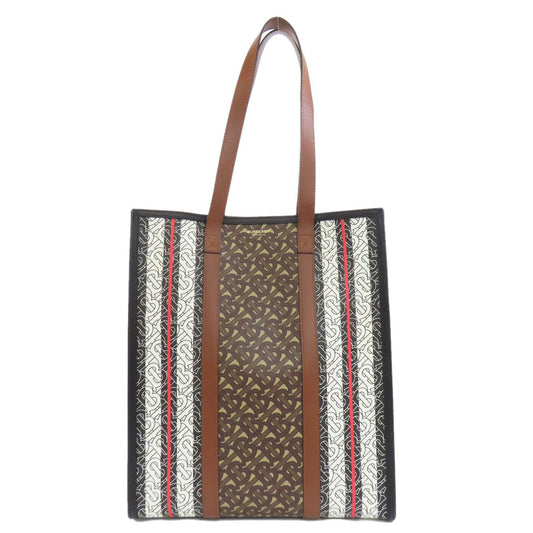 BURBERRY Tote Bag PVC Brown TB monogram Women Used Authentic