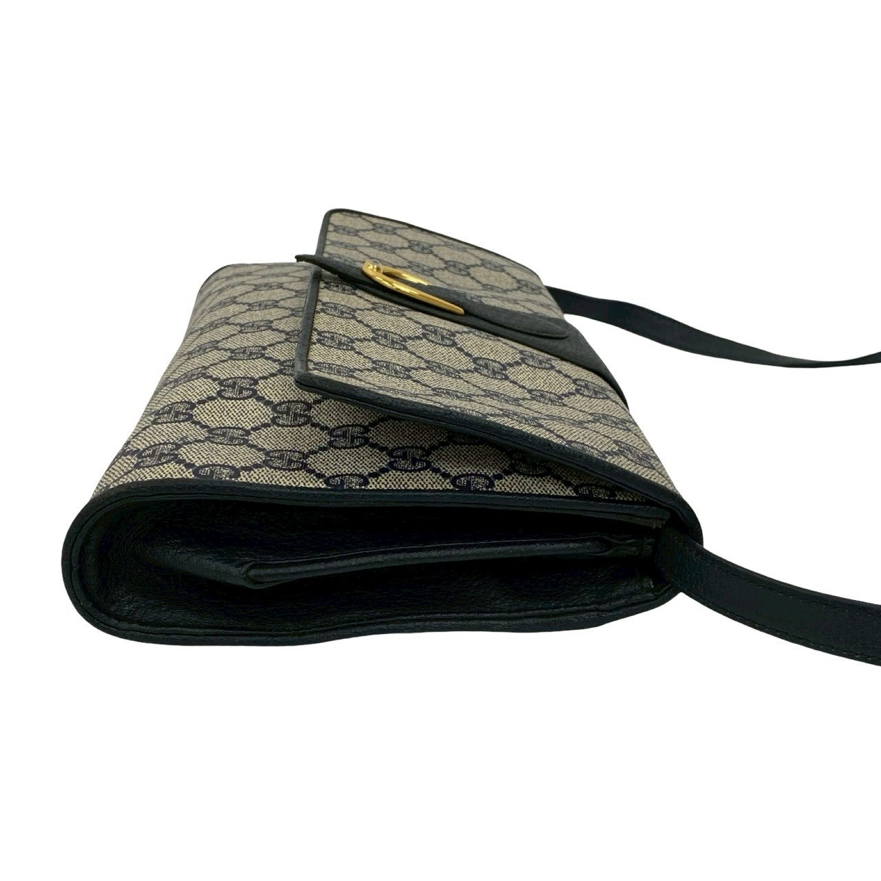 GUCCI Shoulder Bag leather Navy