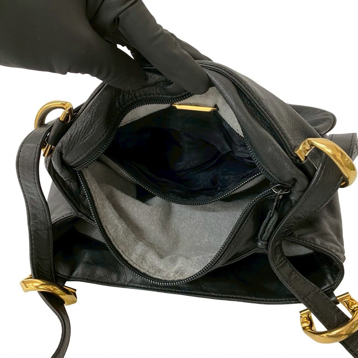 LOEWE Shoulder Bag leather black