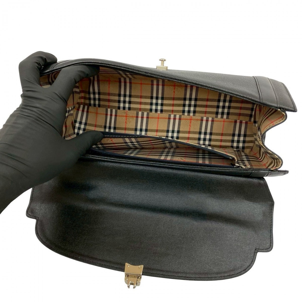 BURBERRY Handbag leather black