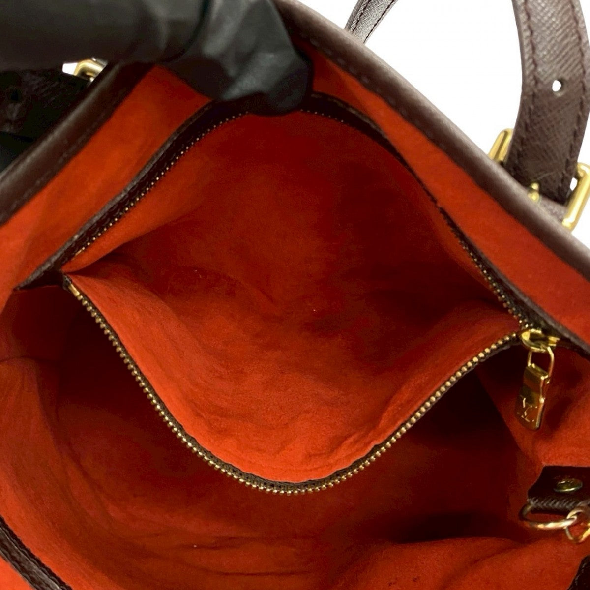 LOUIS VUITTON Tote Bag leather Brown Damier Male