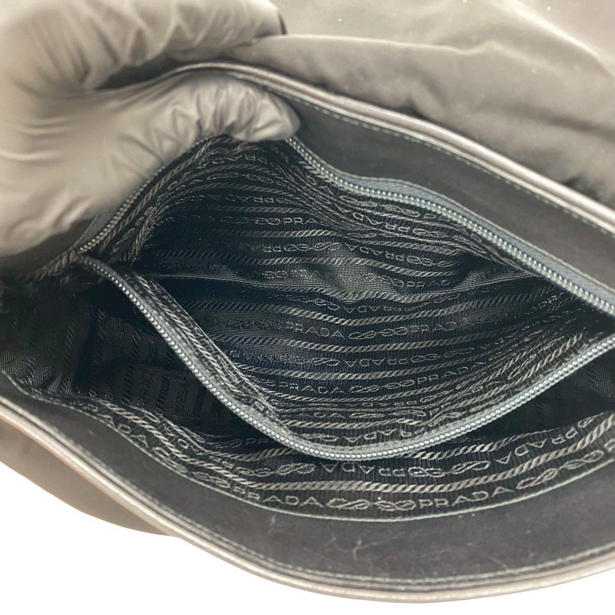PRADA Shoulder Bag leather black