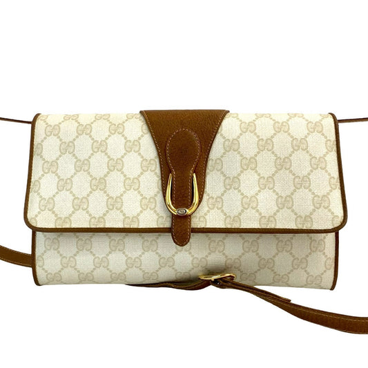 GUCCI Shoulder Bag leather white