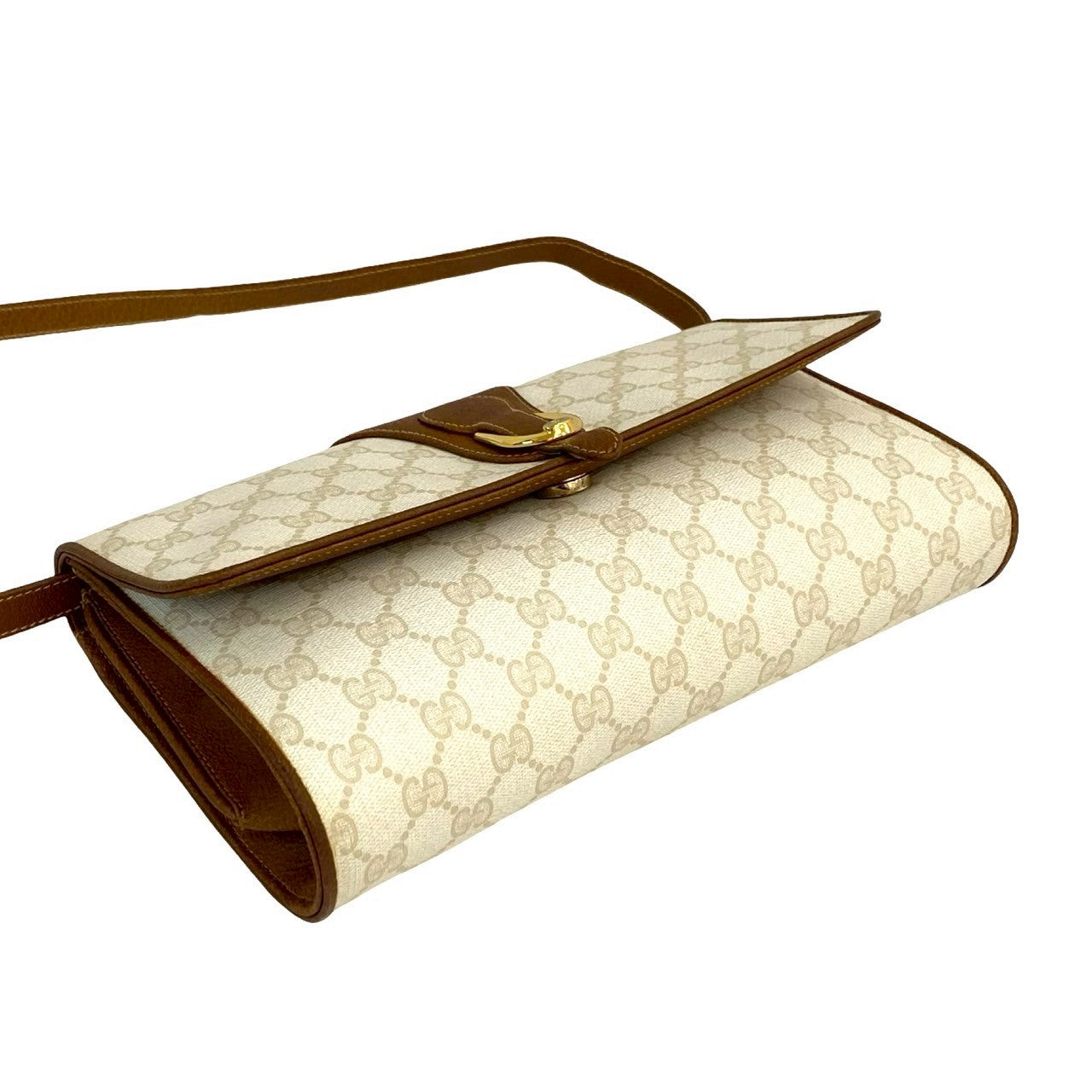 GUCCI Shoulder Bag leather white