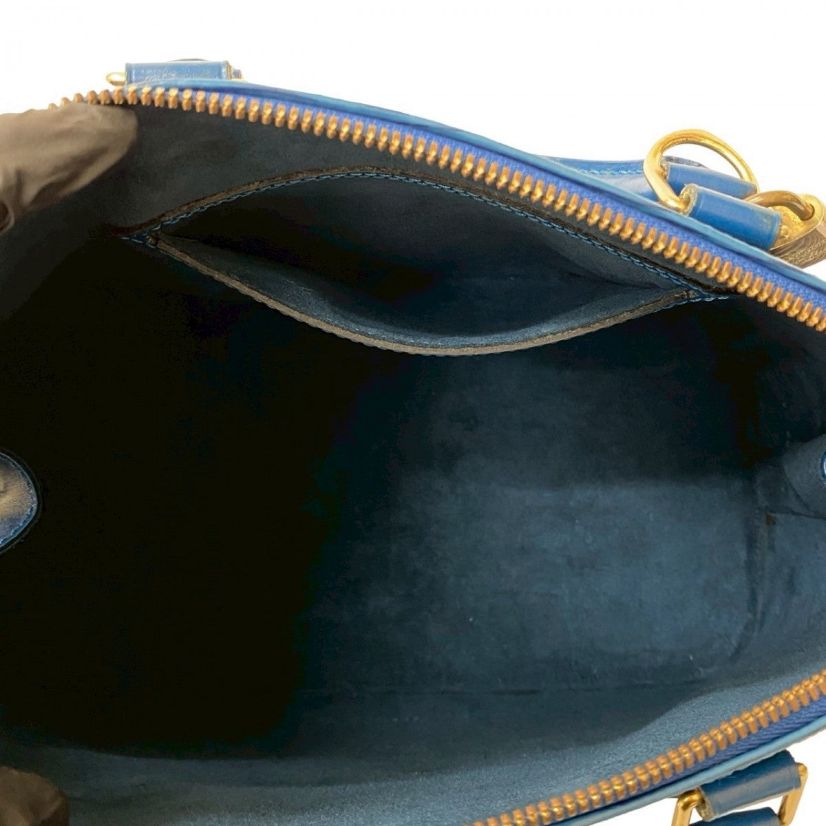 LOUIS VUITTON Handbag Epi Leather blue Epi Alma PM