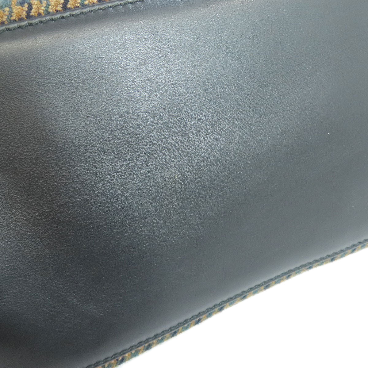 BALENCIAGA Handbag 339933 wool Brown Navy kabas Women Used Authentic