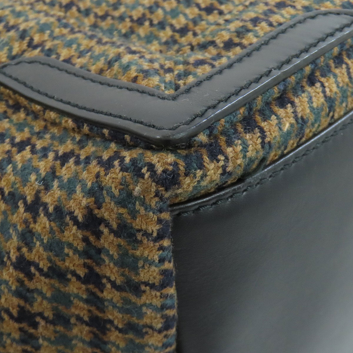 BALENCIAGA Handbag 339933 wool Brown Navy kabas Women Used Authentic