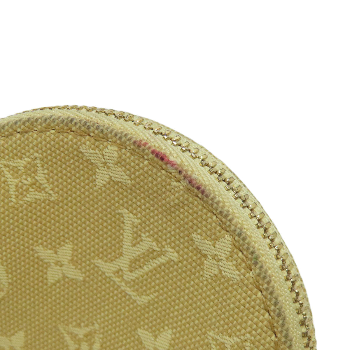 LOUIS VUITTON Coin case M92452 Monogram mini run beige Portonet Ron Women Used Authentic