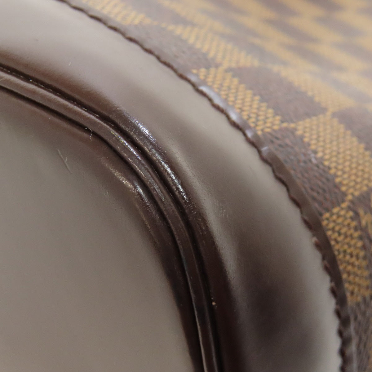 LOUIS VUITTON Handbag N51131 Damier canvas Brown Alma PM Women Used Authentic