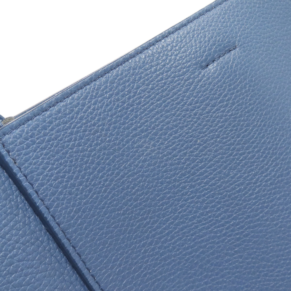 CELINE Shoulder Bag Calfskin blue Sangle Bucket Small