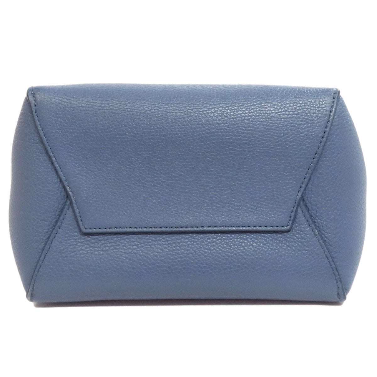 CELINE Shoulder Bag Calfskin blue Sangle Bucket Small