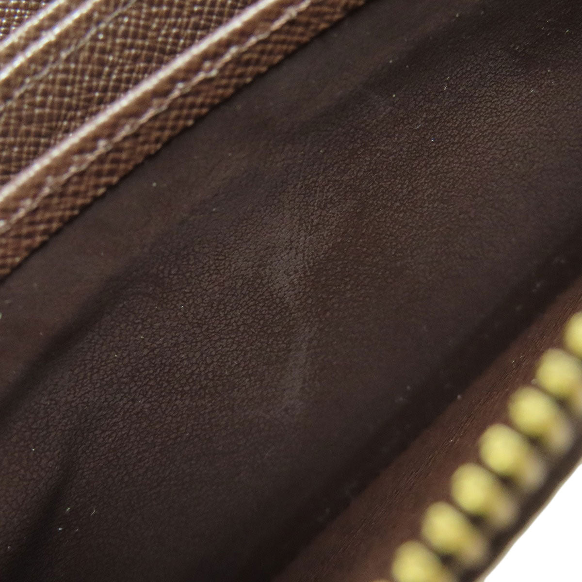 LOUIS VUITTON Long Wallet Purse N60015 Damier canvas Brown Zippy wallet old