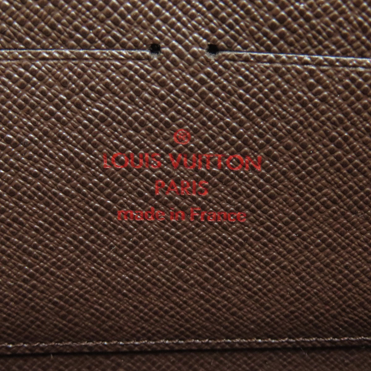 LOUIS VUITTON Long Wallet Purse N60015 Damier canvas Brown Zippy wallet old