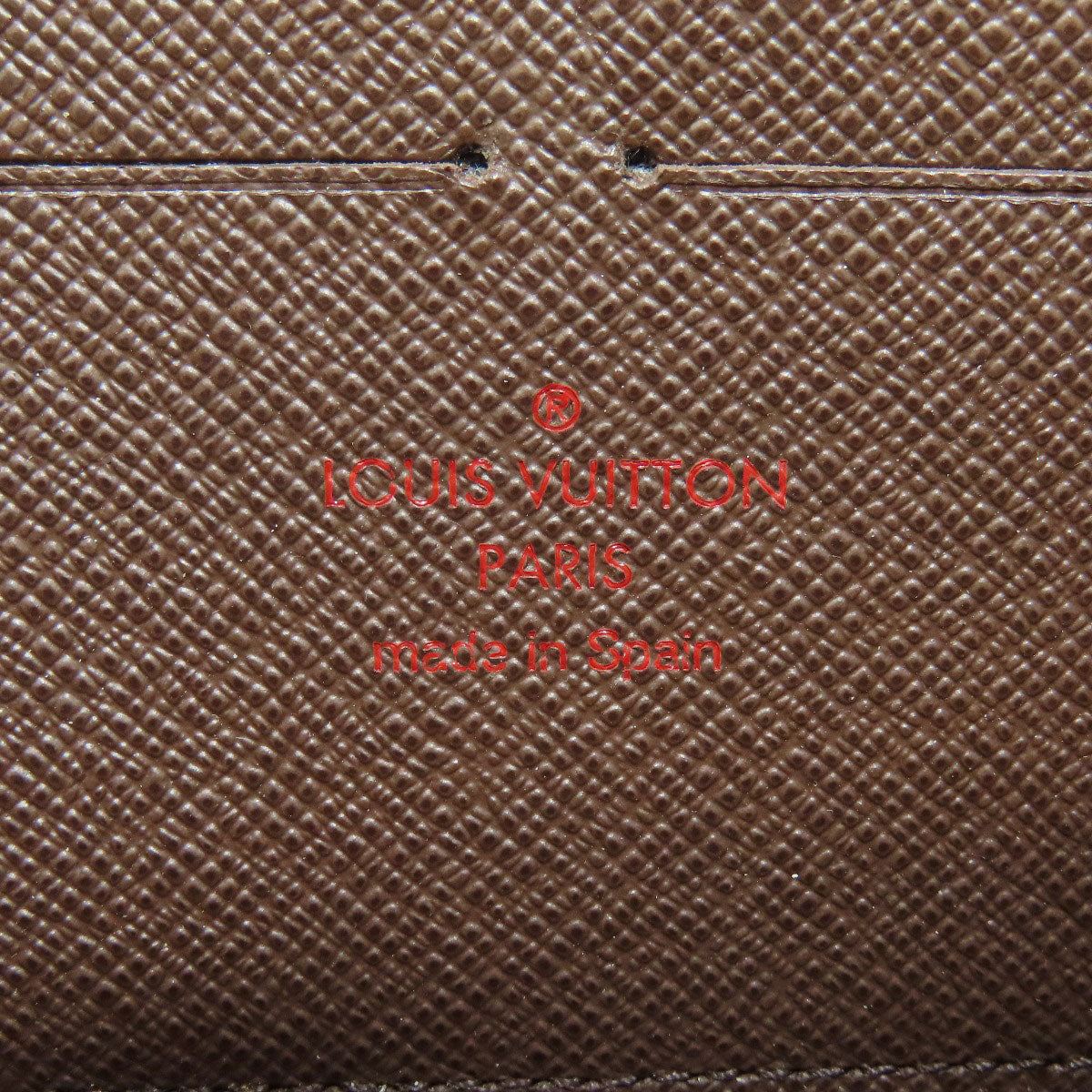 LOUIS VUITTON Long Wallet Purse N60015 Damier canvas Brown Zippy wallet old Women Used Authentic