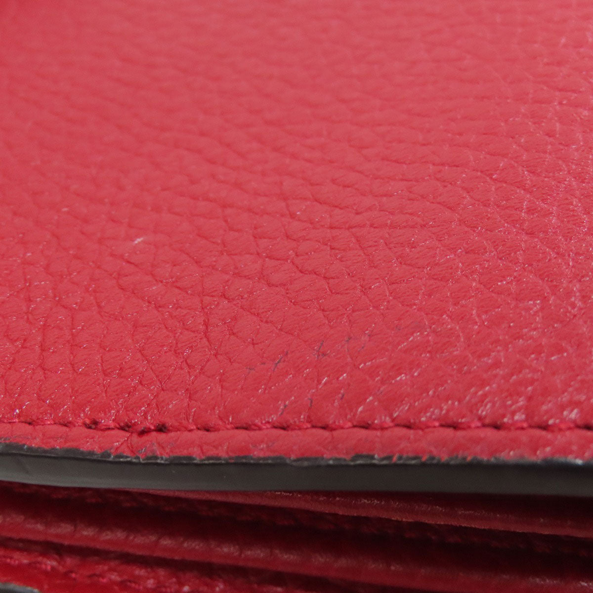 GUCCI Long Wallet Purse 401232 leather Red GG Marmont Chain Wallet Women Used Authentic