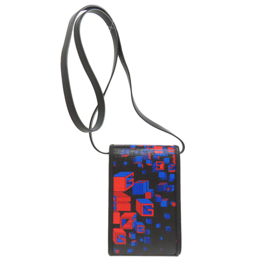 GUCCI Shoulder Bag 631766 PVC black Pochette Women Used Authentic