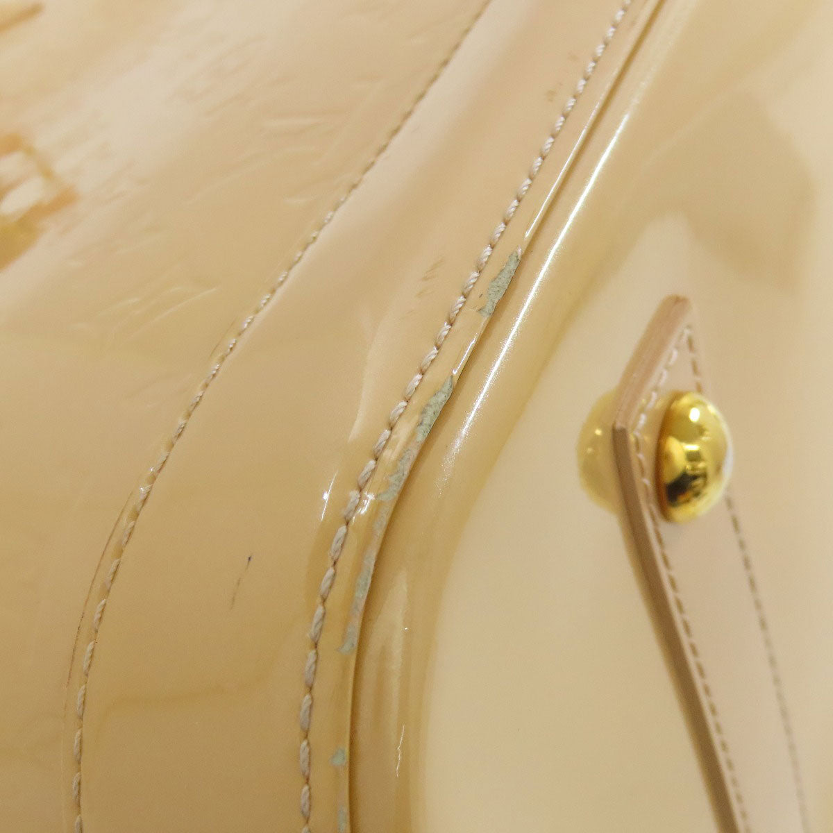 LOUIS VUITTON Handbag M91610 Vernis yellow Alma MM Women Used Authentic