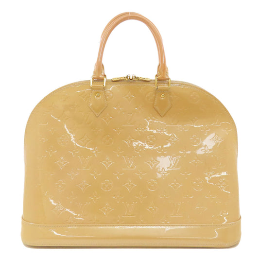 LOUIS VUITTON Handbag M91610 Vernis yellow Alma MM Women Used Authentic