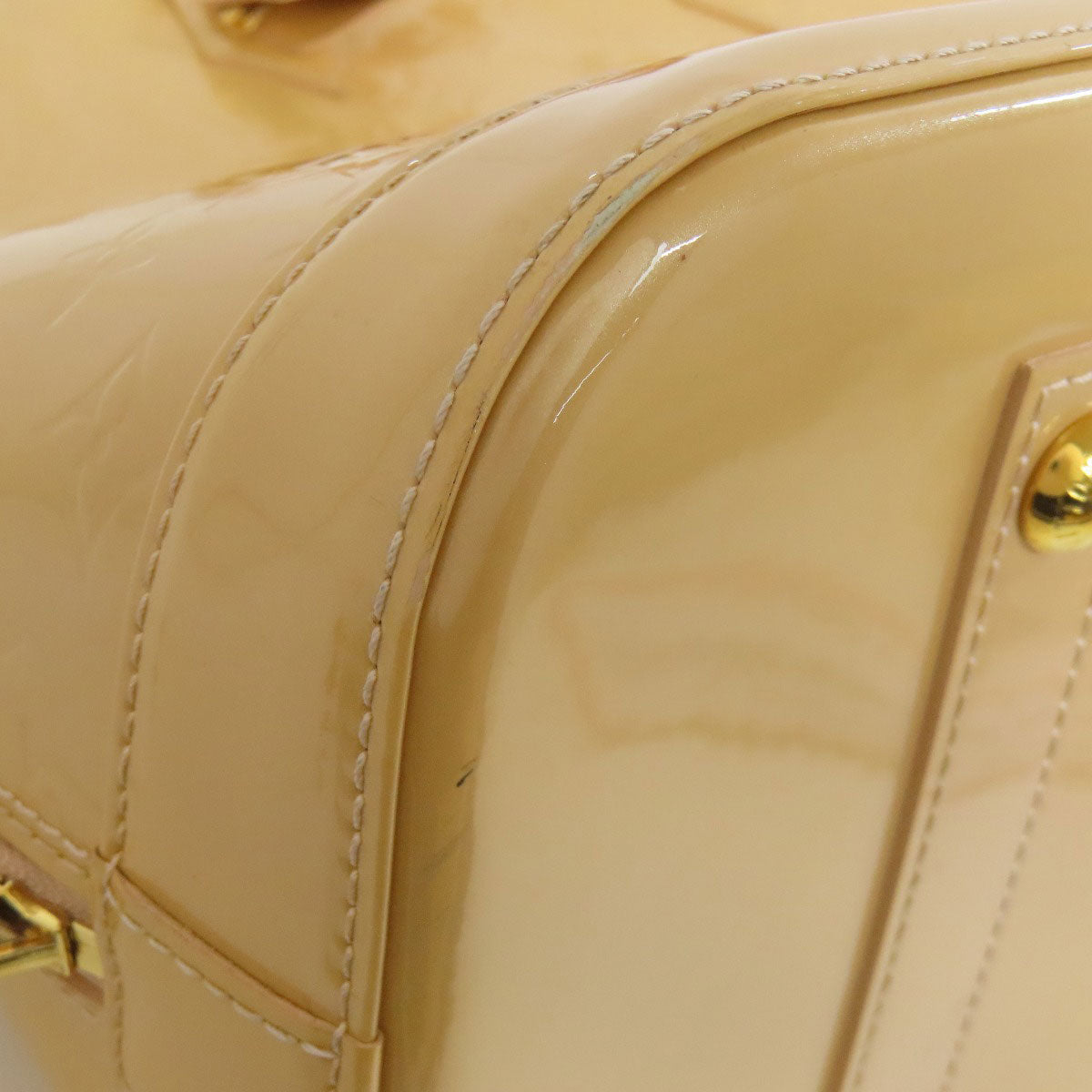 LOUIS VUITTON Handbag M91610 Vernis yellow Alma MM Women Used Authentic