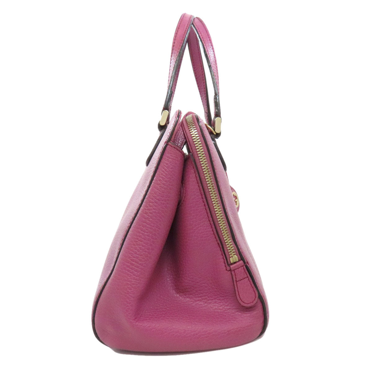 GUCCI Tote Bag 391987 leather pink 2WAY Women Used Authentic