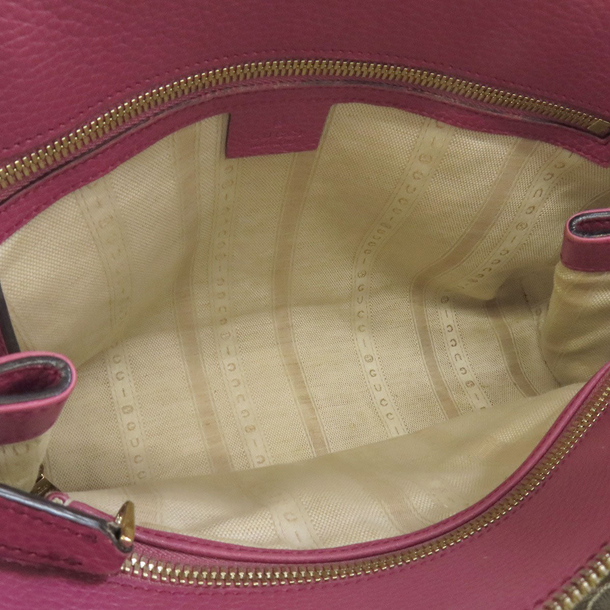 GUCCI Tote Bag 391987 leather pink 2WAY Women Used Authentic